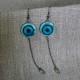 Boucles d'oreilles chaînette turquoise